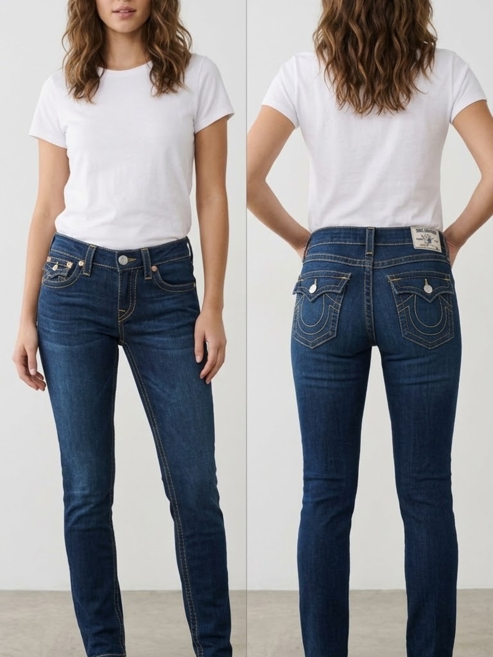 True Religion Women's Dark Blue Skinny Jeans